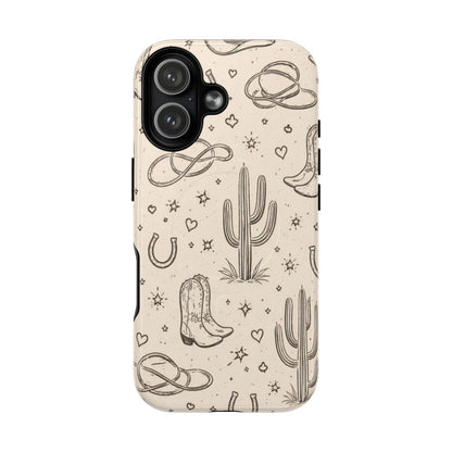 Cowgirl Doodles Magnetic Case