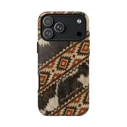 Cowhide Aztec Mama Tough Case - iPhone 18 Pro Max
