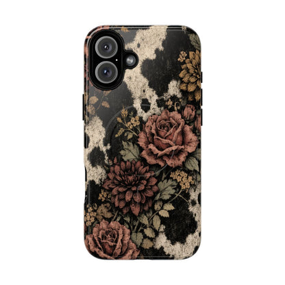 Cowhide Bloom Magnetic Case