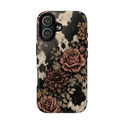 Cowhide Bloom Magnetic Case