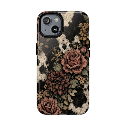 Cowhide Bloom Magnetic Case