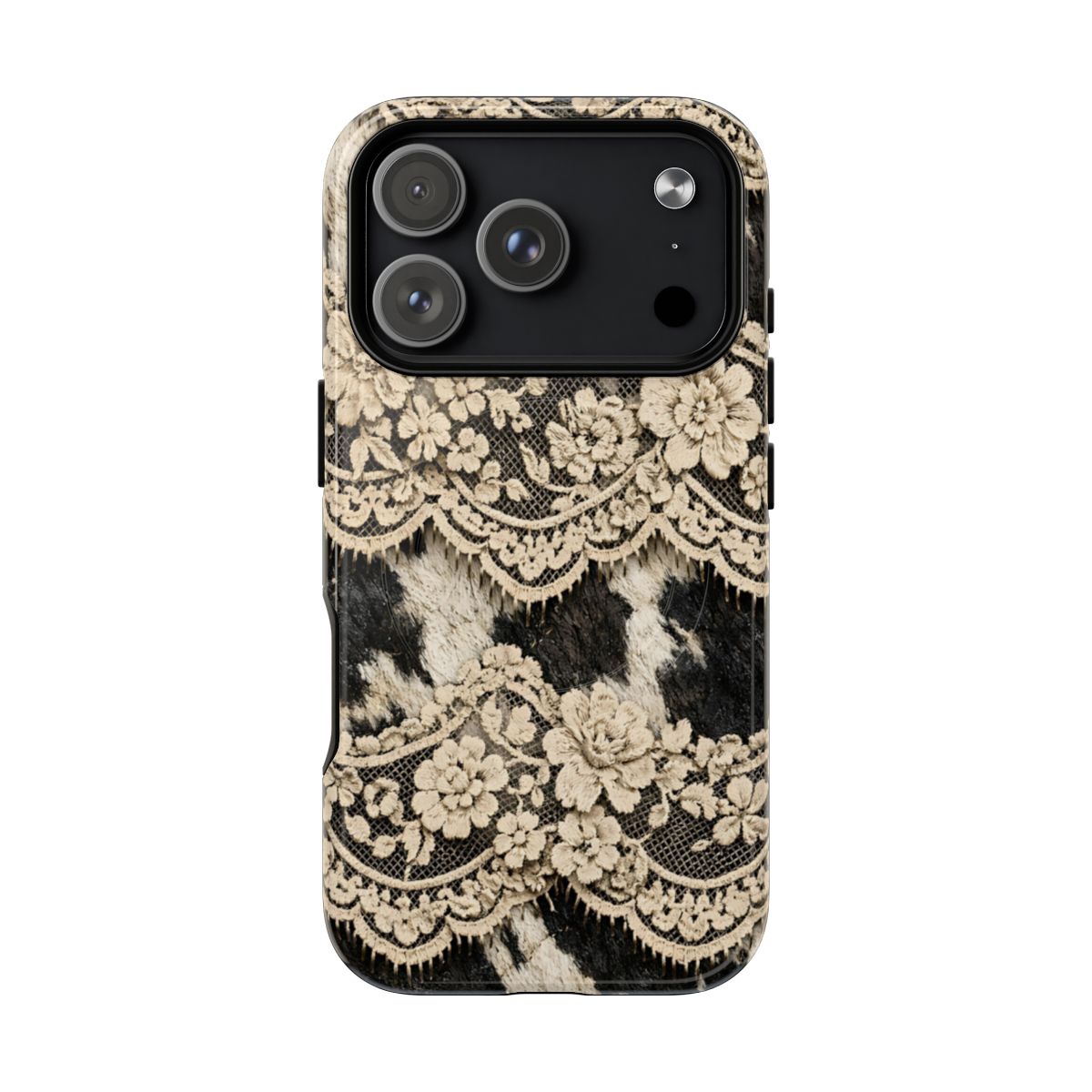 Cowhide Lace Magnetic Case