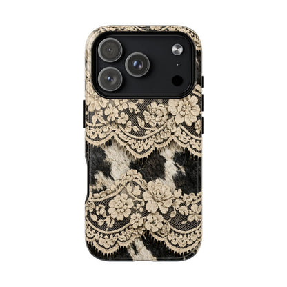 Cowhide Lace Magnetic Case