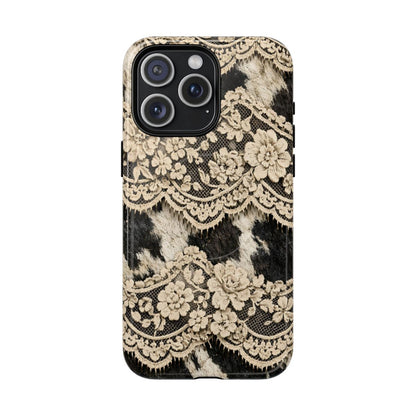 Cowhide Lace Magnetic Case