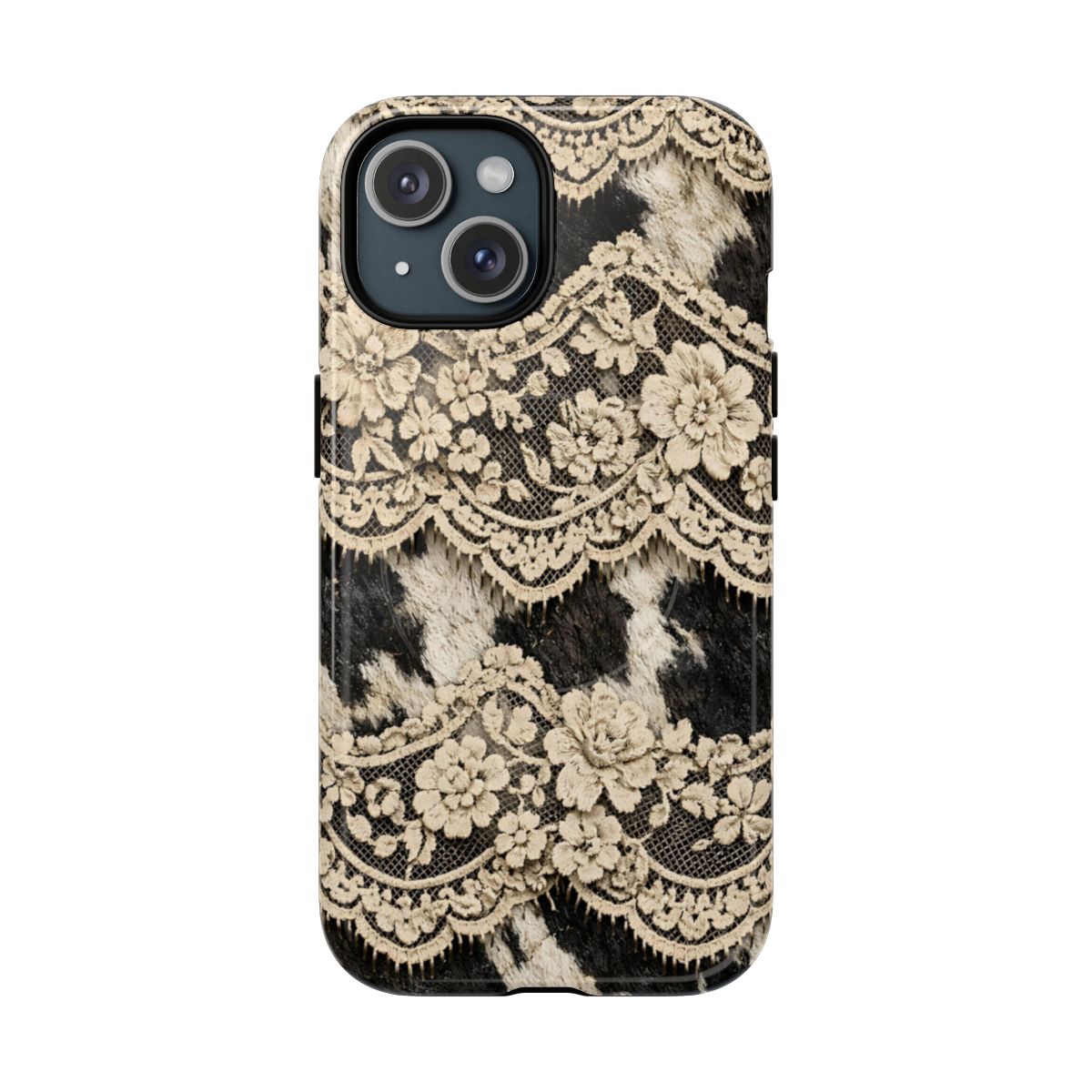 Cowhide Lace Magnetic Case