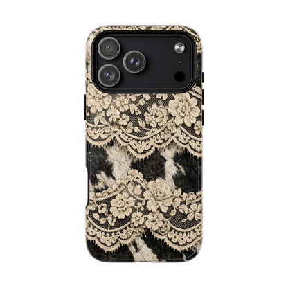 Cowhide Lace Magnetic Case