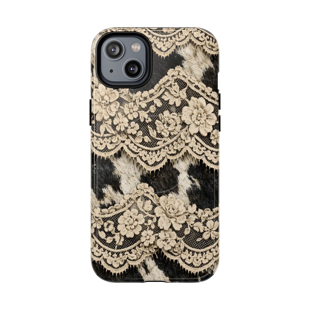 Cowhide Lace Magnetic Case