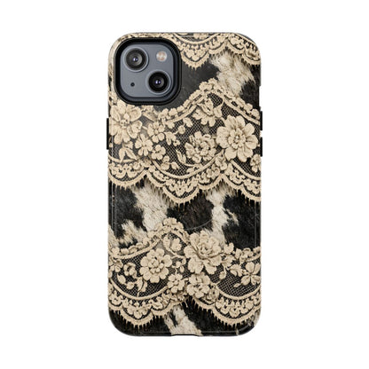 Cowhide Lace Magnetic Case