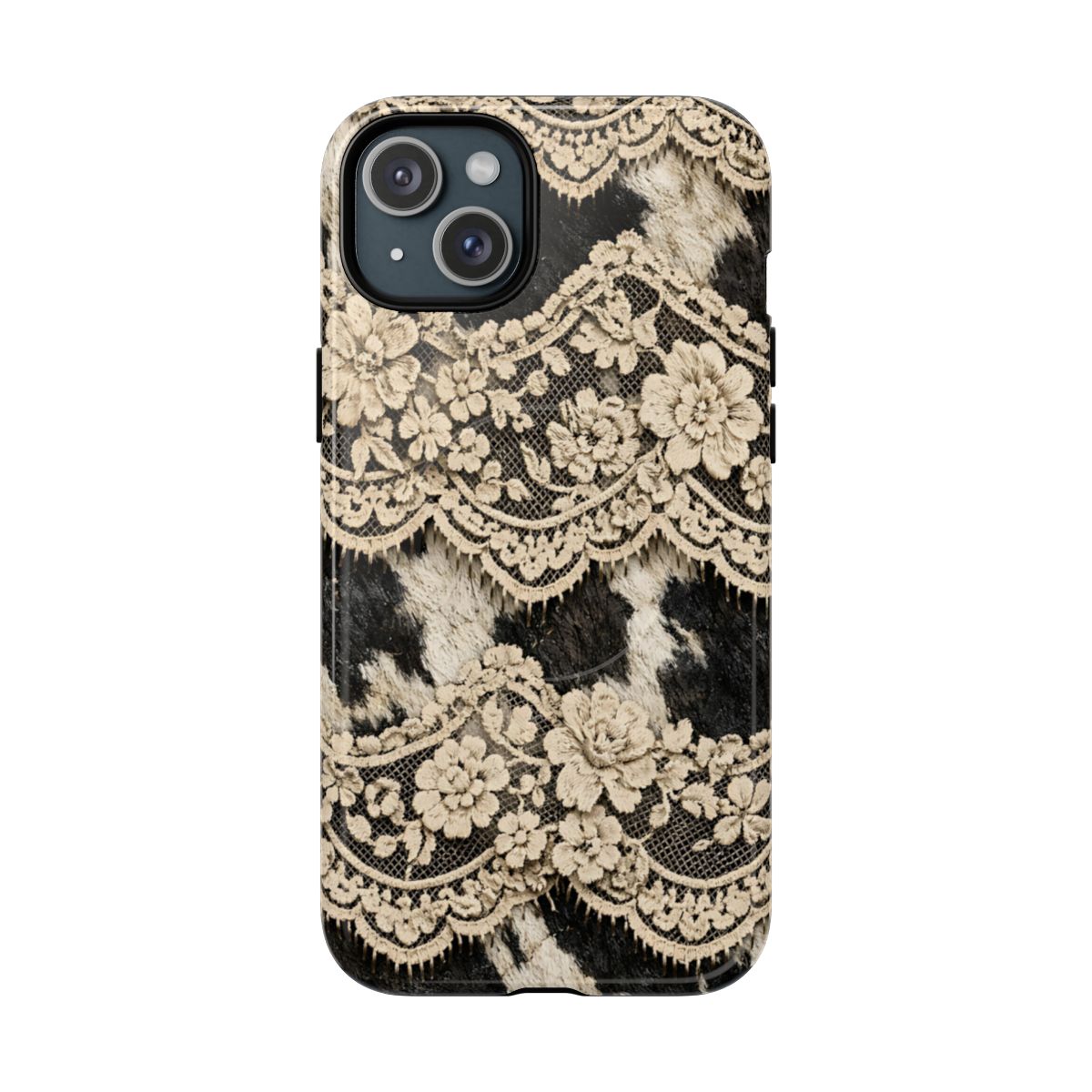 Cowhide Lace Magnetic Case