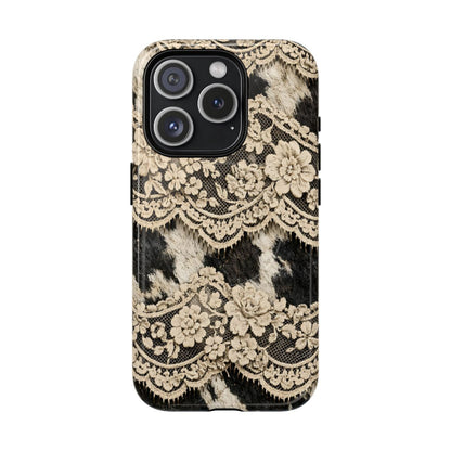 Cowhide Lace Magnetic Case