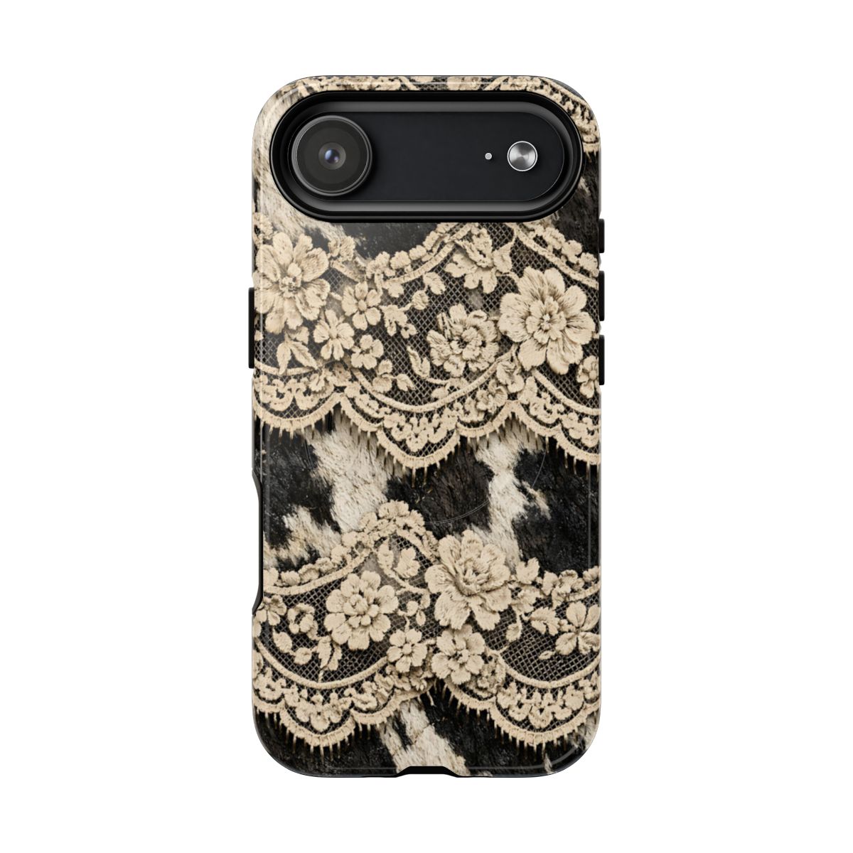 Cowhide Lace Magnetic Case