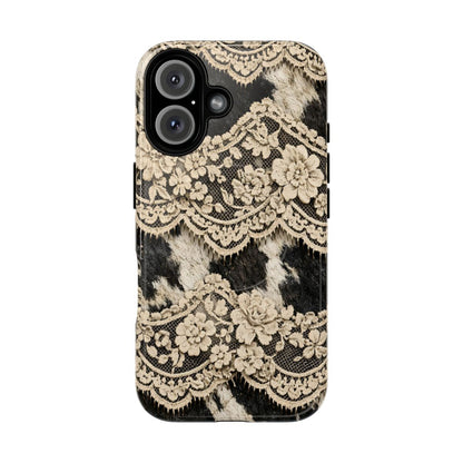 Cowhide Lace Magnetic Case