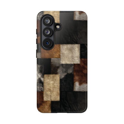 Cowhide Patchwork Tough Case