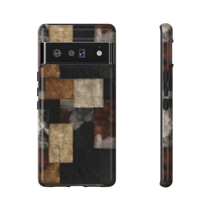 Cowhide Patchwork Tough Case