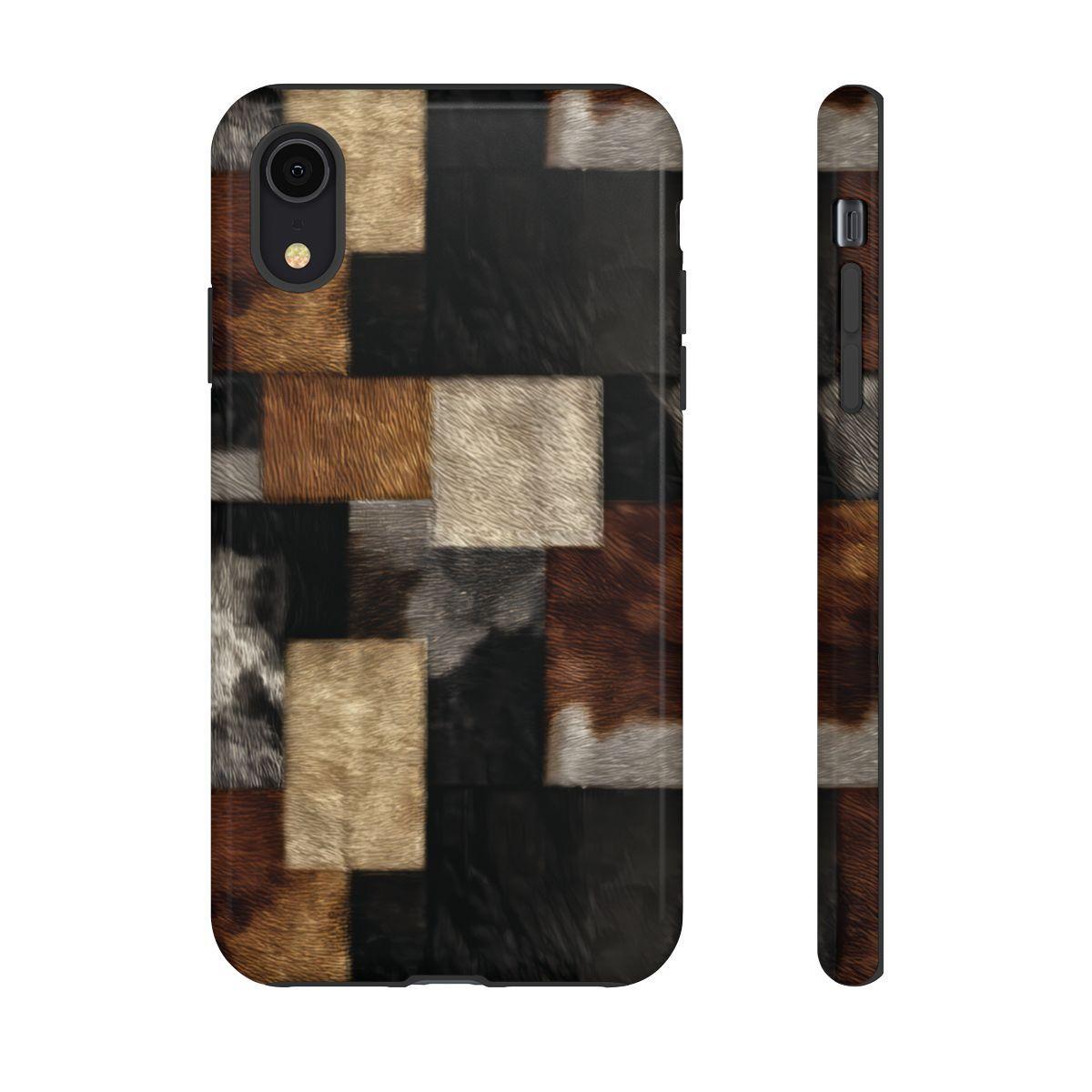 Cowhide Patchwork Tough Case