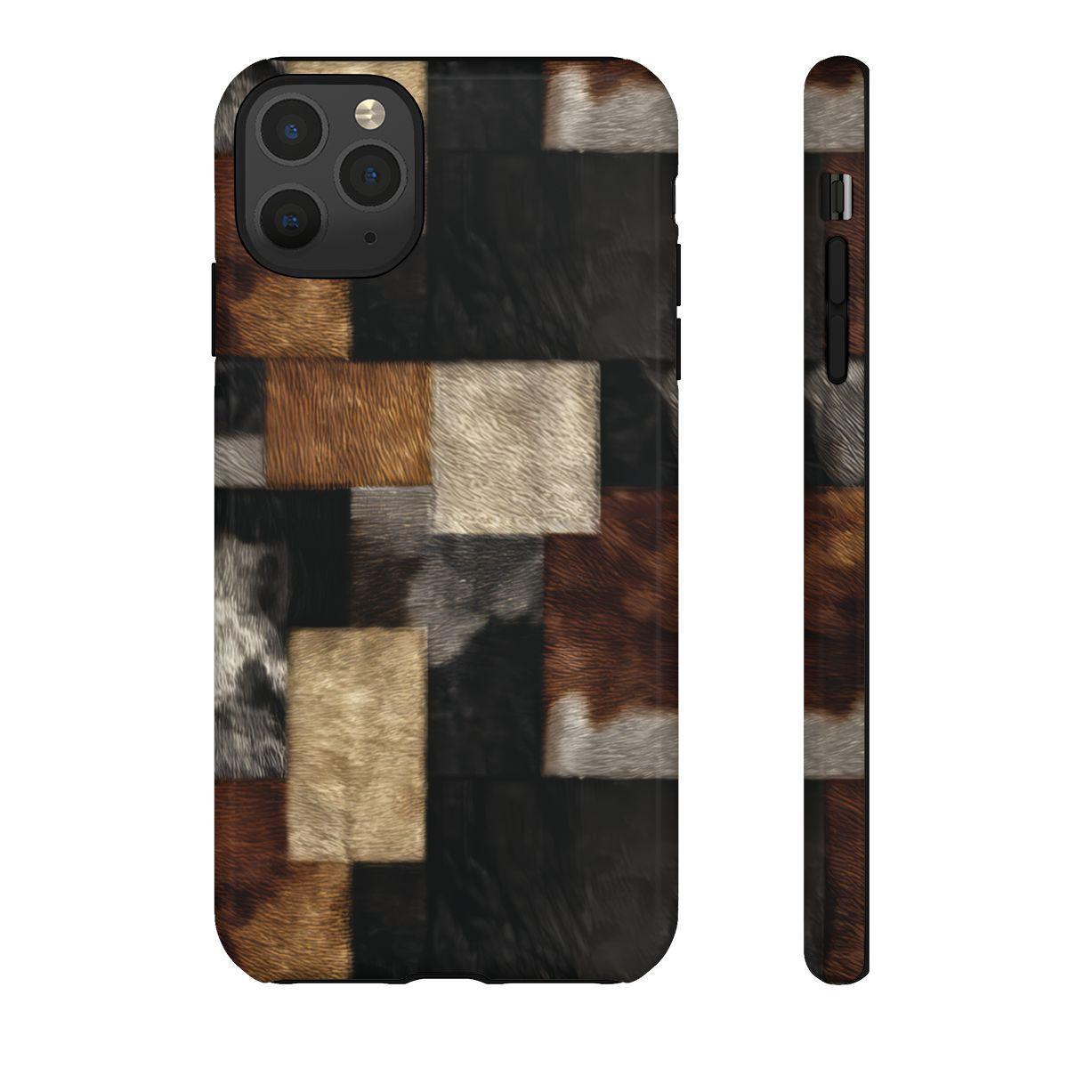 Cowhide Patchwork Tough Case