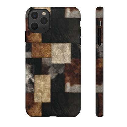 Cowhide Patchwork Tough Case