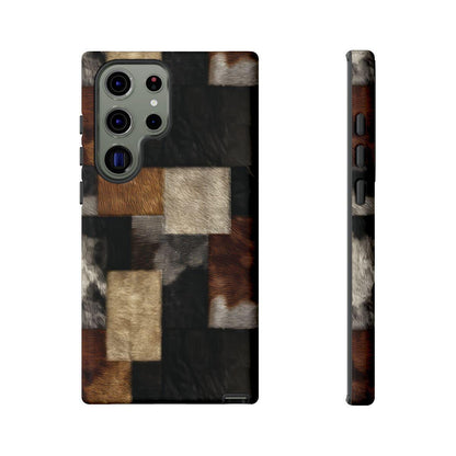 Cowhide Patchwork Tough Case