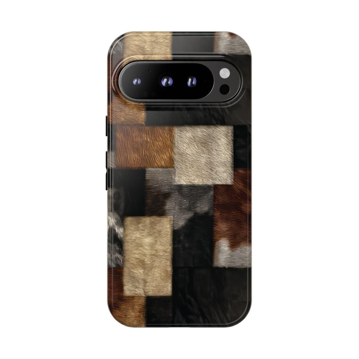 Cowhide Patchwork Tough Case