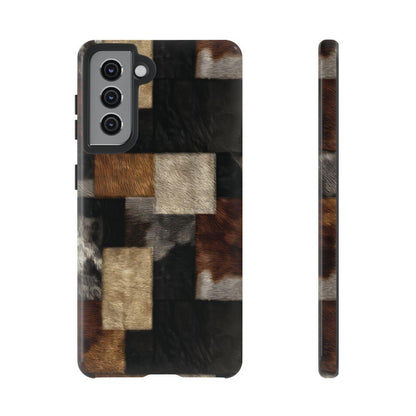 Cowhide Patchwork Tough Case