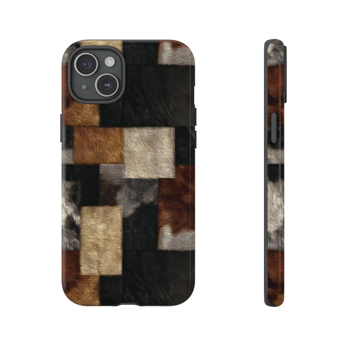 Cowhide Patchwork Tough Case