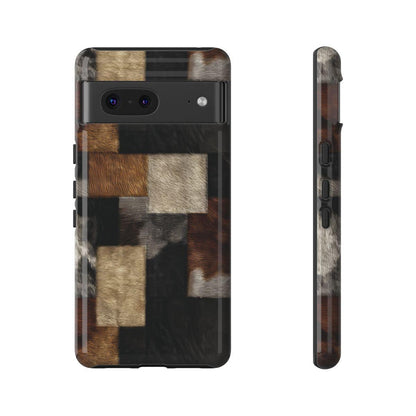 Cowhide Patchwork Tough Case