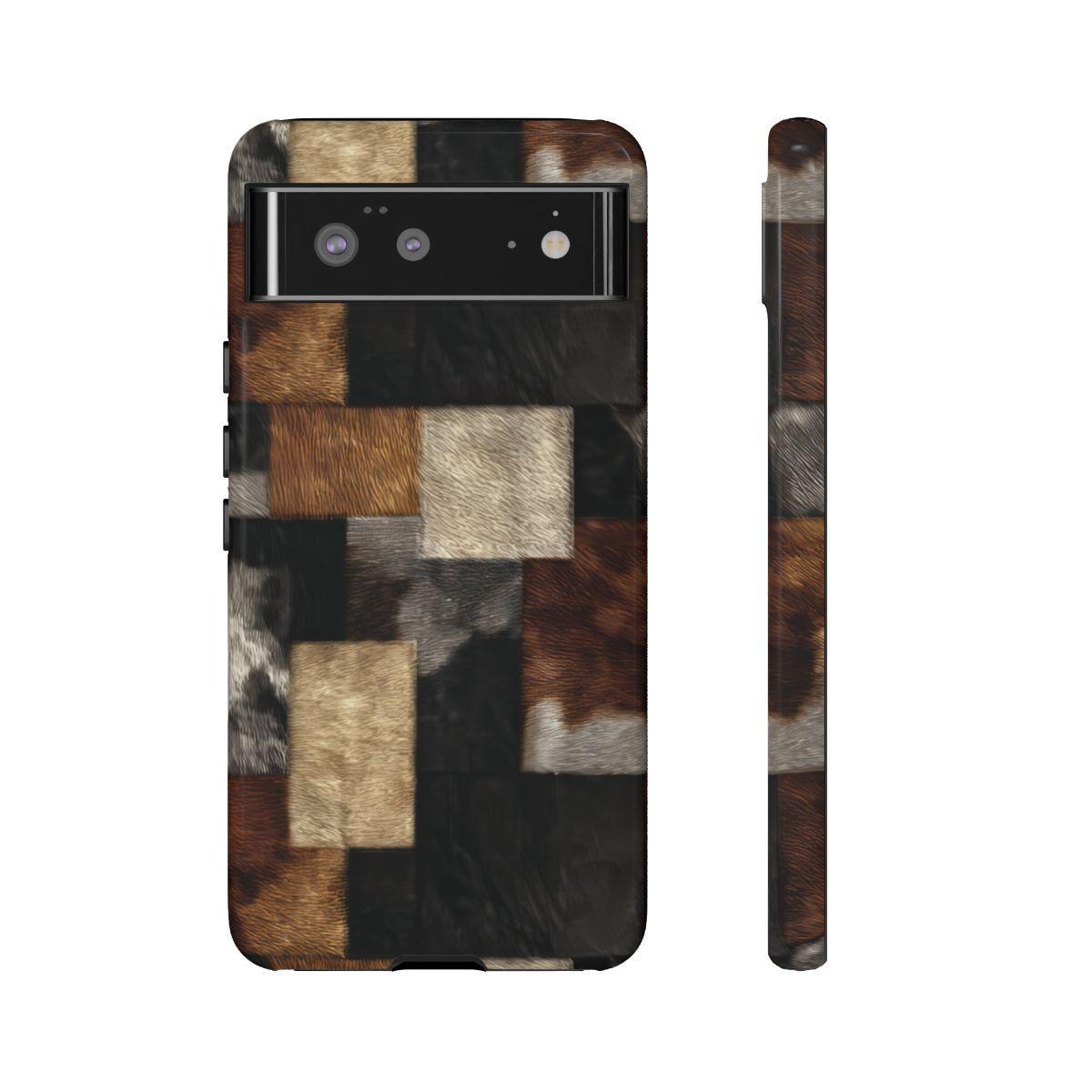 Cowhide Patchwork Tough Case