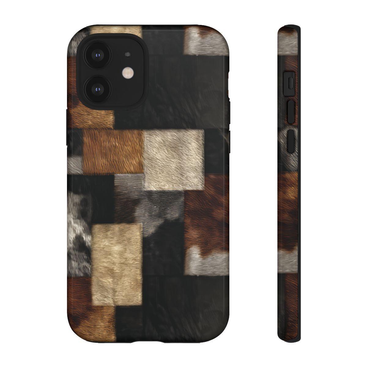 Cowhide Patchwork Tough Case