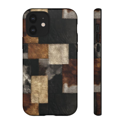 Cowhide Patchwork Tough Case