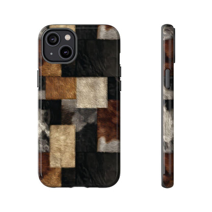 Cowhide Patchwork Tough Case