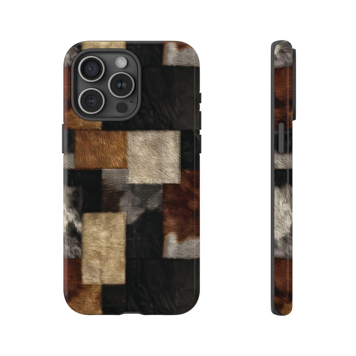 Cowhide Patchwork Tough Case