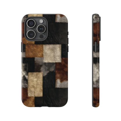 Cowhide Patchwork Tough Case