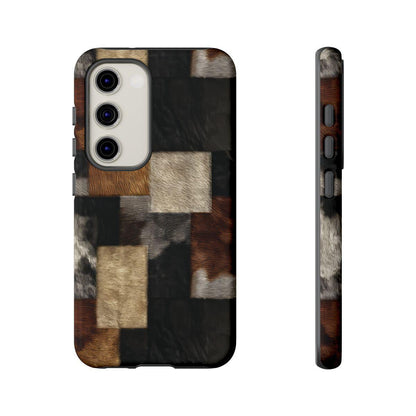 Cowhide Patchwork Tough Case