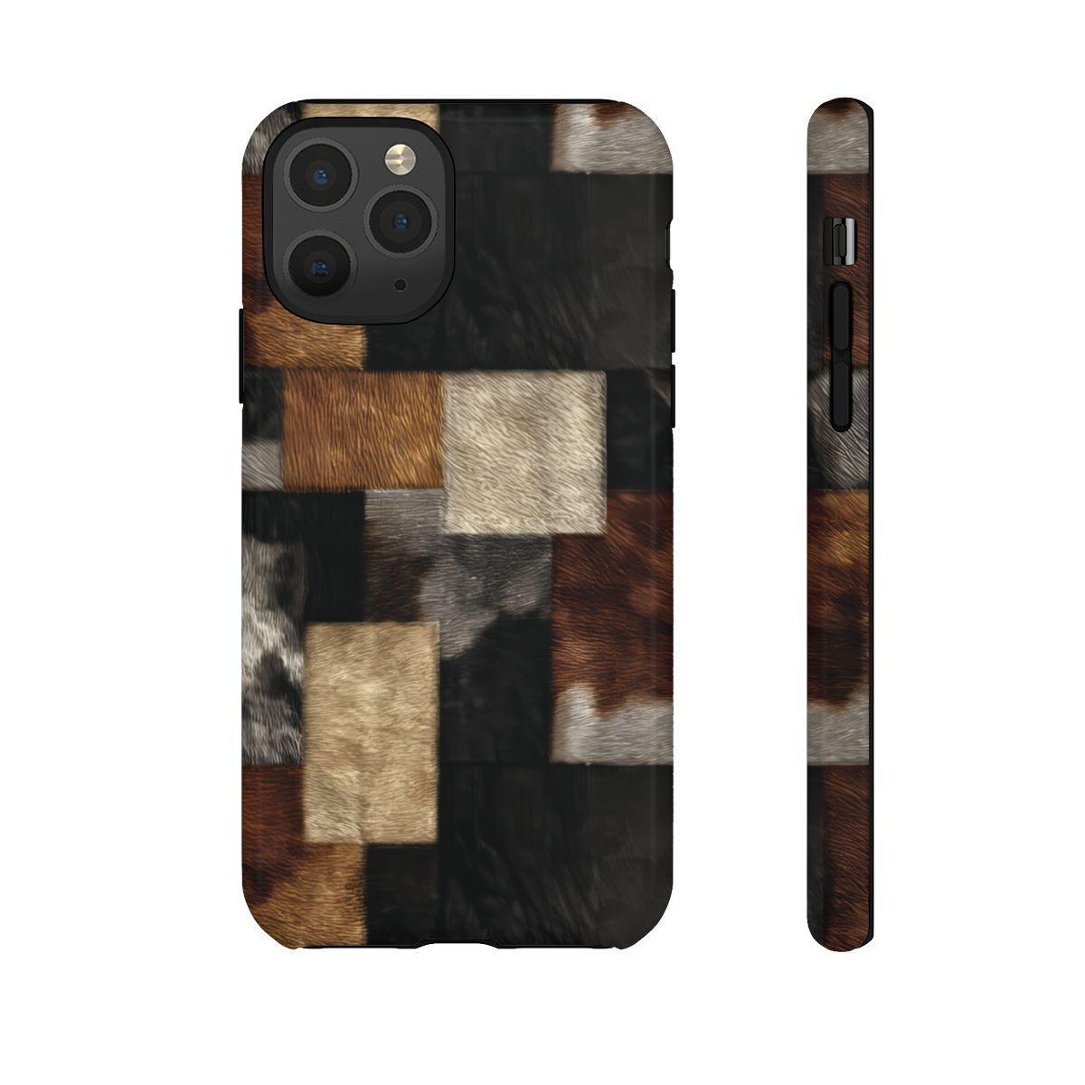 Cowhide Patchwork Tough Case