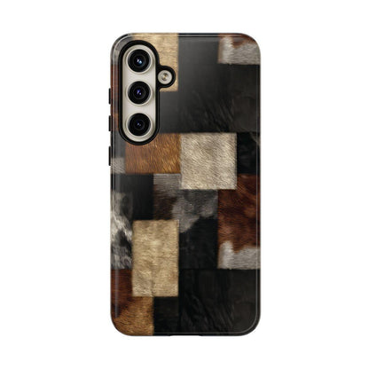 Cowhide Patchwork Tough Case