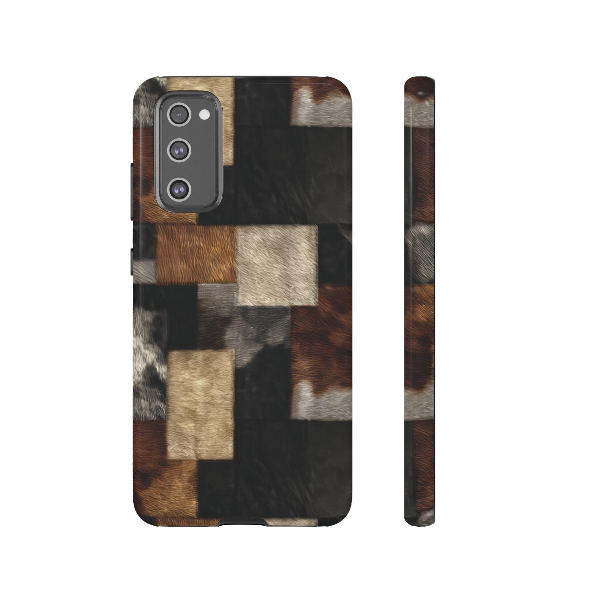 Cowhide Patchwork Tough Case