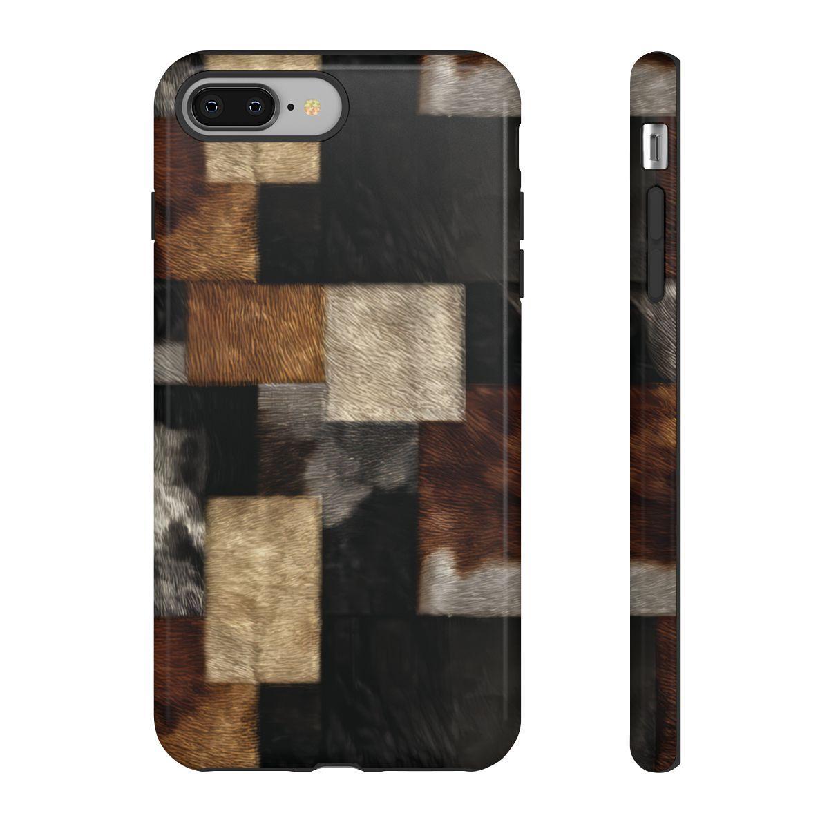 Cowhide Patchwork Tough Case