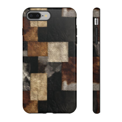 Cowhide Patchwork Tough Case