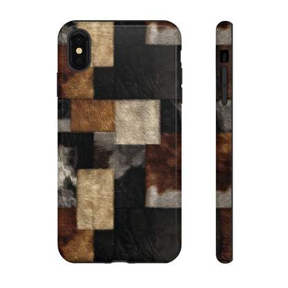 Cowhide Patchwork Tough Case