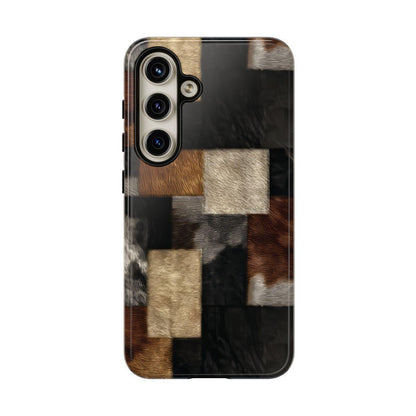Cowhide Patchwork Tough Case
