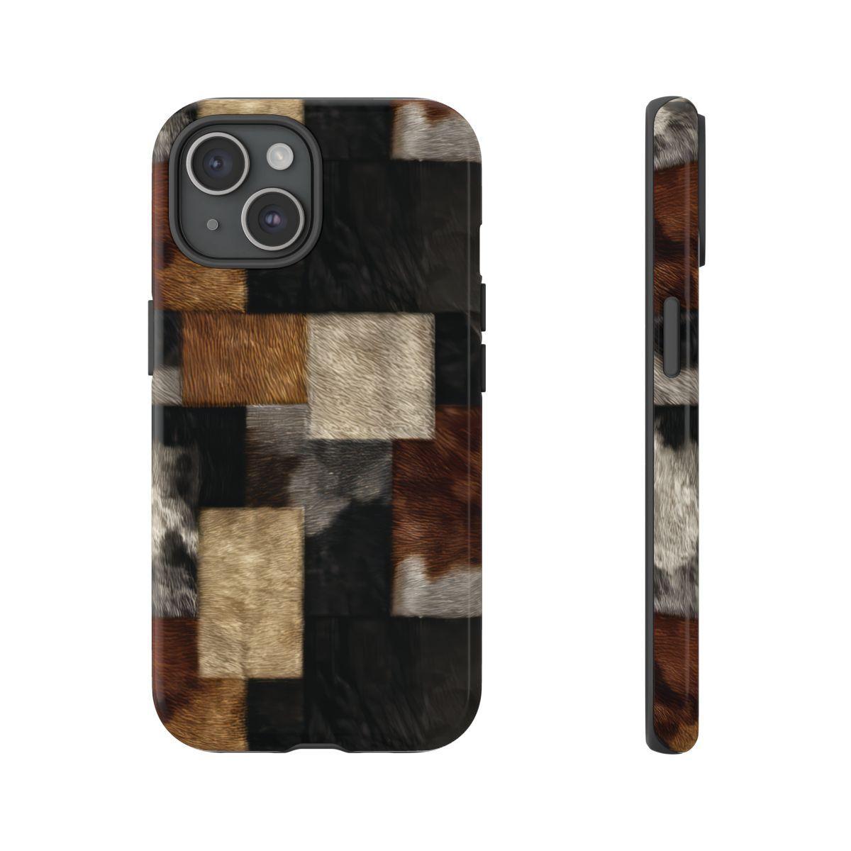 Cowhide Patchwork Tough Case