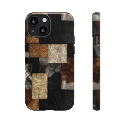 Cowhide Patchwork Tough Case