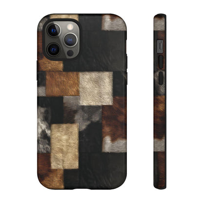 Cowhide Patchwork Tough Case