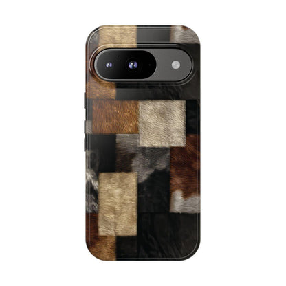 Cowhide Patchwork Tough Case