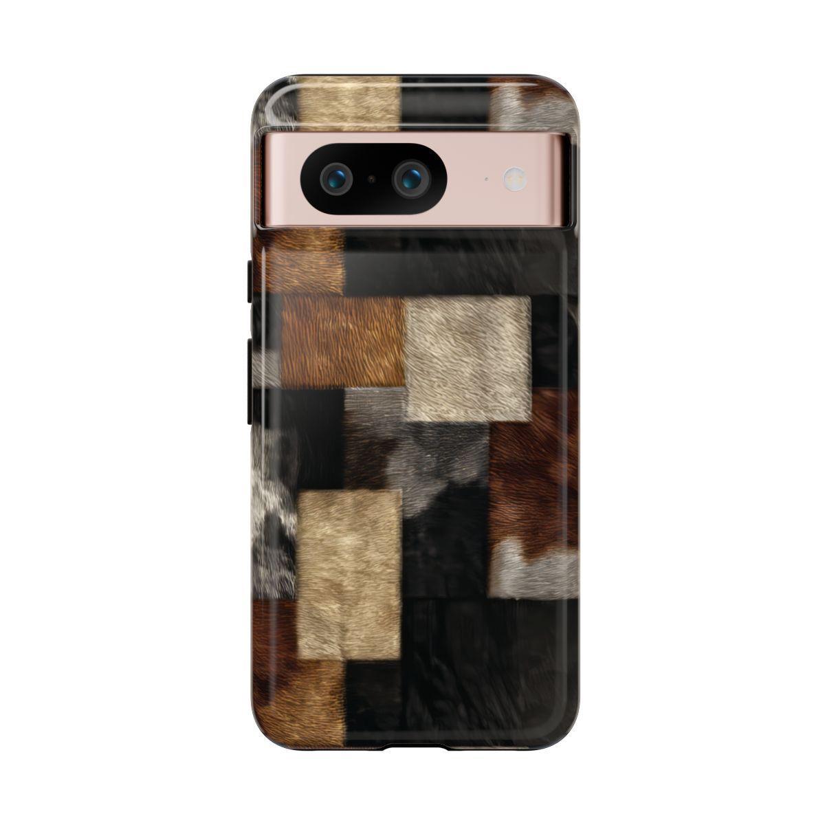 Cowhide Patchwork Tough Case