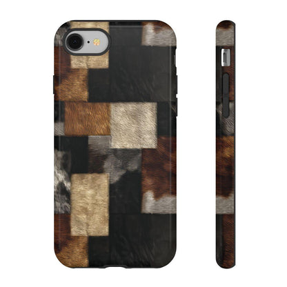 Cowhide Patchwork Tough Case