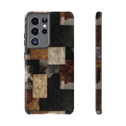 Cowhide Patchwork Tough Case