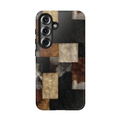 Cowhide Patchwork Tough Case