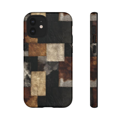 Cowhide Patchwork Tough Case