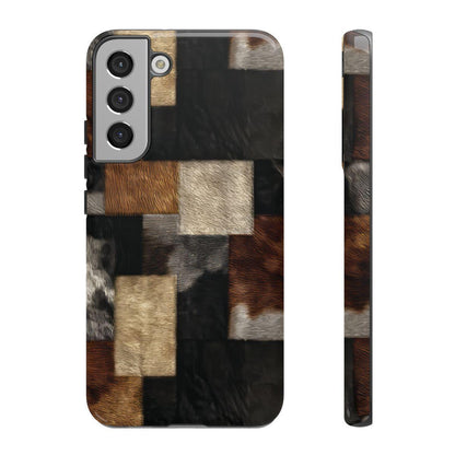 Cowhide Patchwork Tough Case